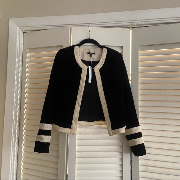 NWT Drew velvet black blazer